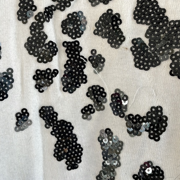 Leopard Print Sequin Sweater Woman's Express Size small petite - Picture 4 of 6